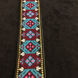 Vintage Ace Purple/Blue Diamond Guitar Strap Hippie Bobby Lee Style