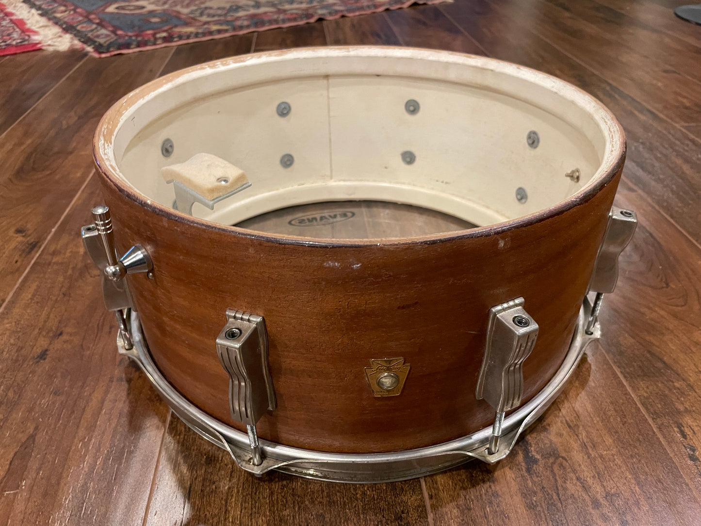 1966 Ludwig 6.5x14 Auditorium Snare Drum - Mahogany