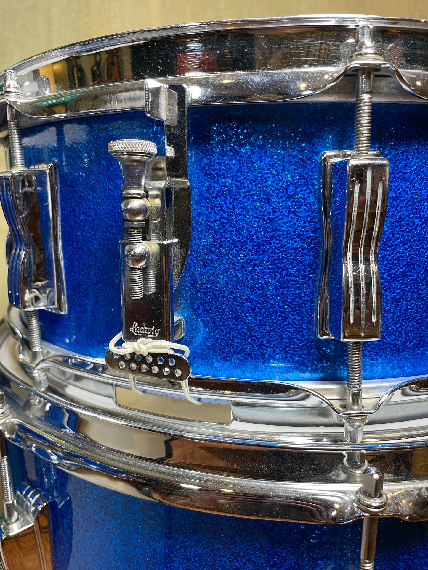 1964 Ludwig No. 983P 5pc Hollywood Outfit Drum Set Blue Sparkle 22/12/12/16/5x14 COB