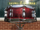 1970s Ludwig 5x14 Vistalite 10 Lug Snare Drum Red