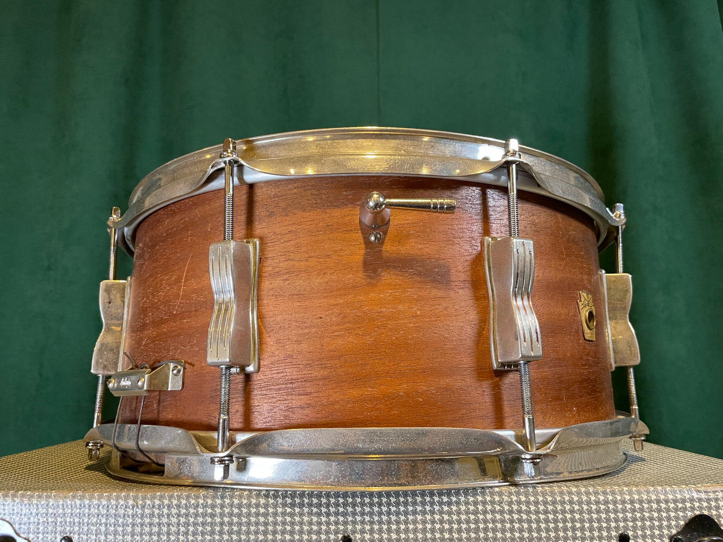 1966 Ludwig 6.5x14 Auditorium Snare Drum - Mahogany