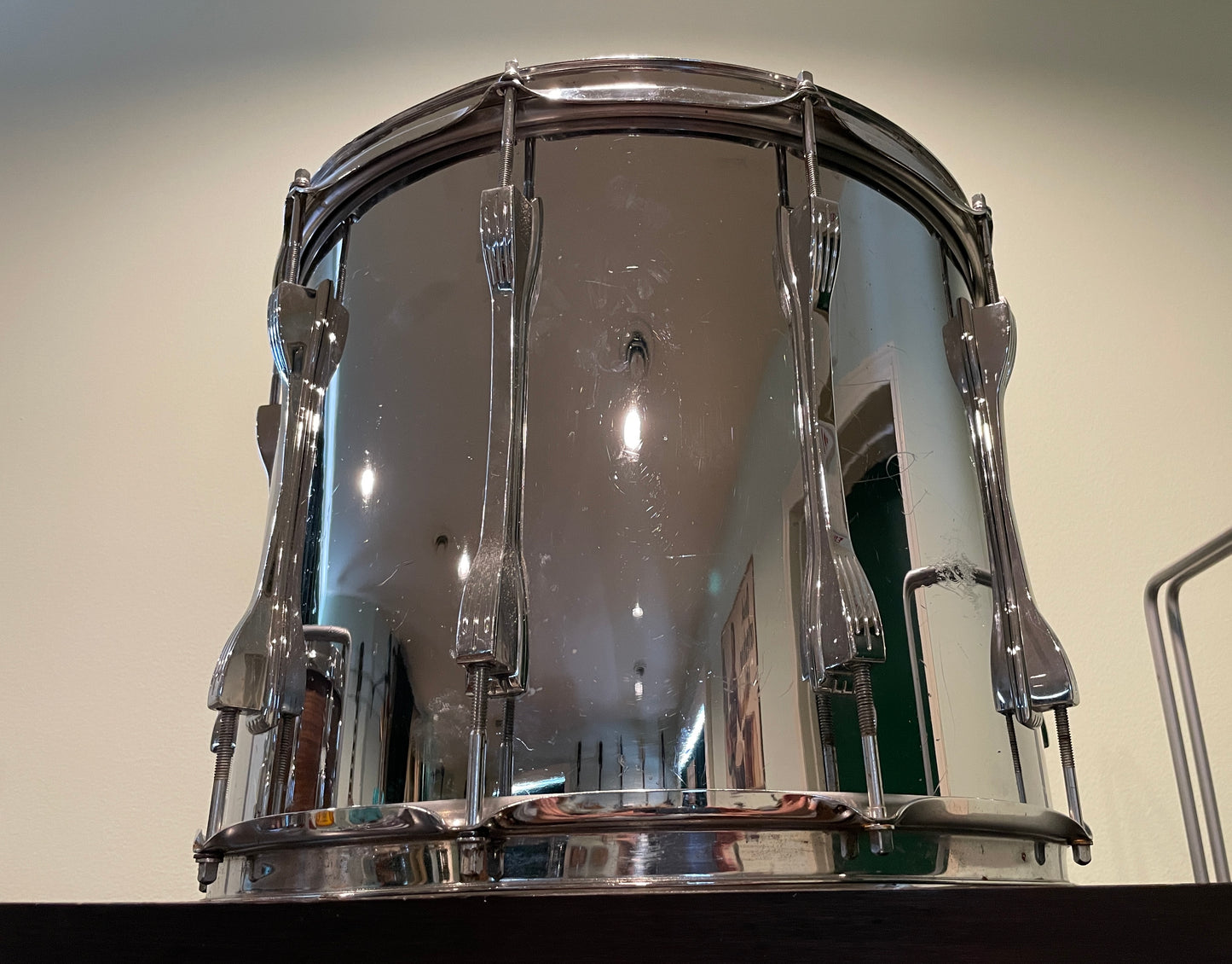 1970s Ludwig 12x15 Tom Drum Stainless Steel Mach