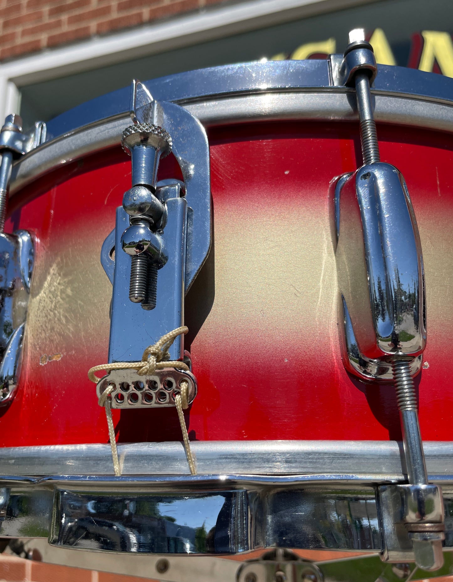 1958 Slingerland 5.5x14 No. 151 Student Model Snare Drum Red / Gold Duco 8-Lug
