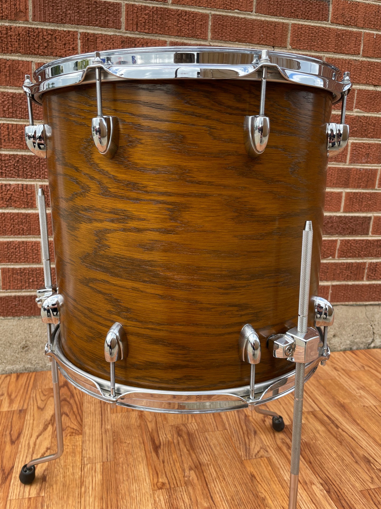 2000s Yamaha Oak Custom 14x15 Floor Tom Drum Badlands Brown MIJ