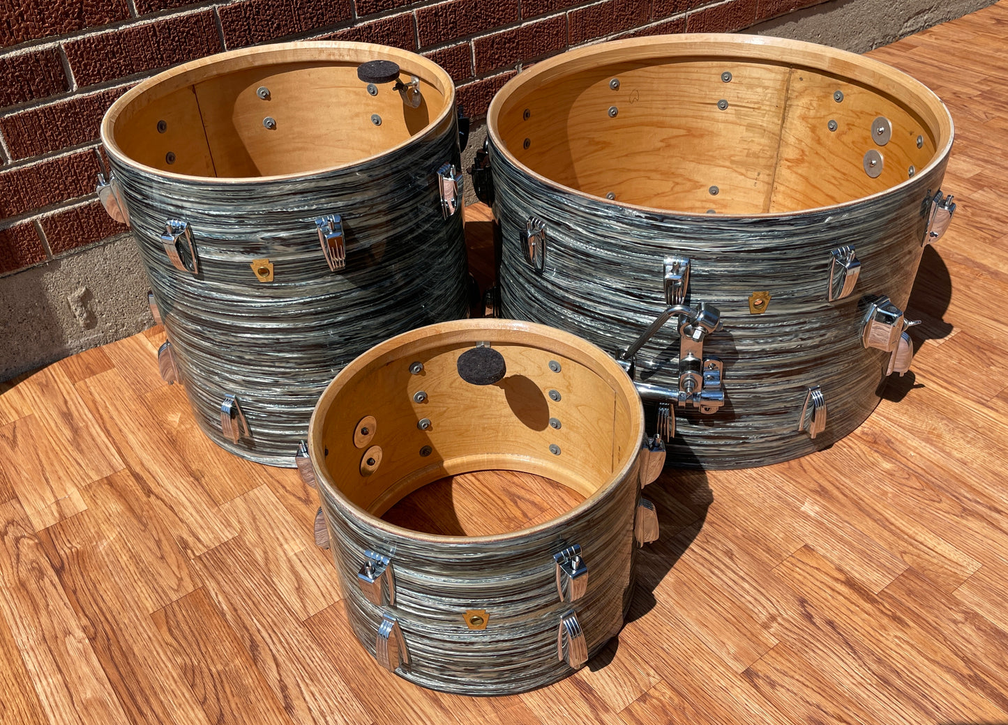1968 Ludwig Super Classic Drum Set Oyster Blue Pearl 22/13/16