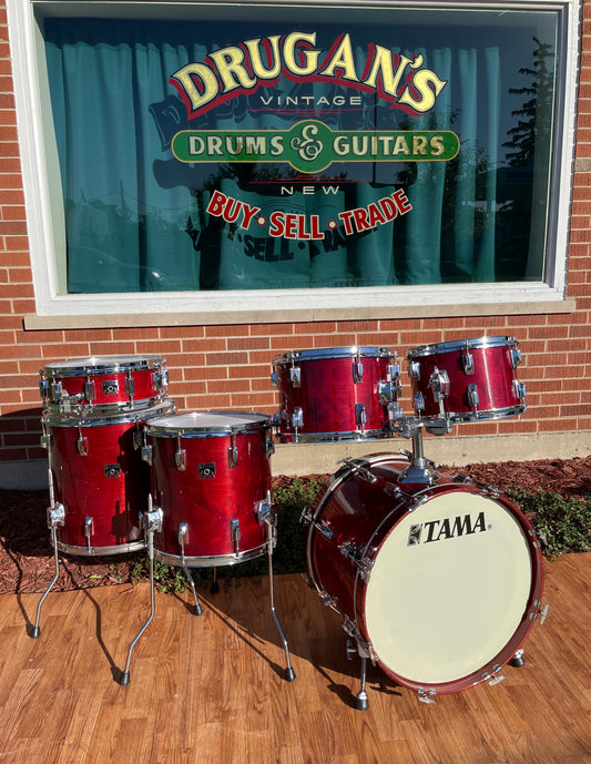 1983 Tama Superstar Drum Set Cherry Wine 14x20/8x12/9x13/14x14/16x16/5x14 Snare