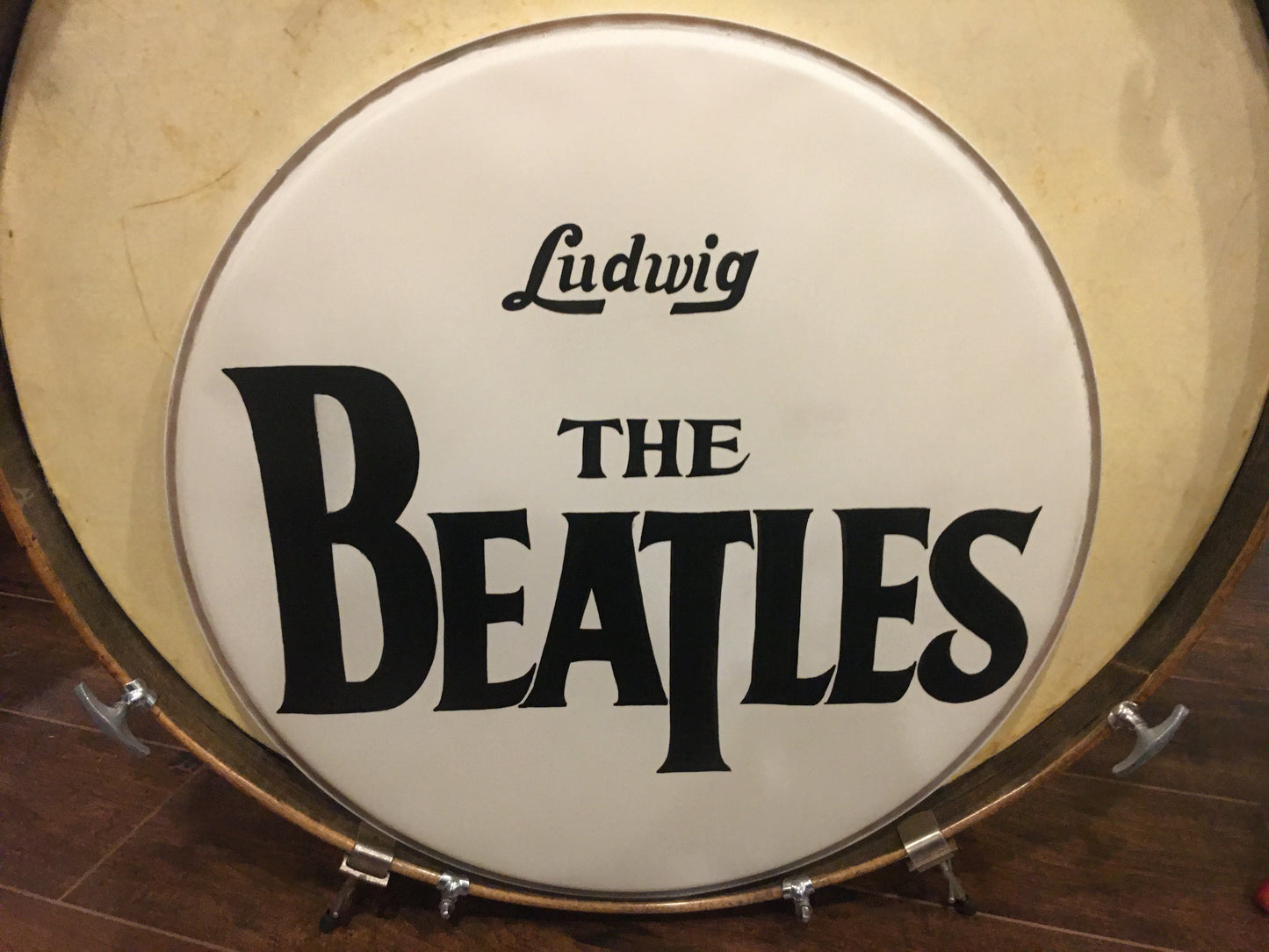 20" Ludwig The Beatles Drum Head Professionally Hand Painted by Artist - Down Beat