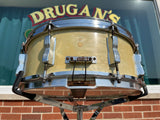 1950s WFL Ludwig 5.5x14 Buddy Rich Super Classic 8 Lug Snare Drum White Marine Pearl