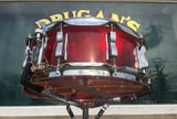 1970s Ludwig 5x14 Vistalite 10 Lug Snare Drum Red