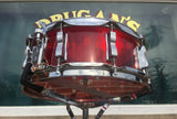 1970s Ludwig 5x14 Vistalite 10 Lug Snare Drum Red