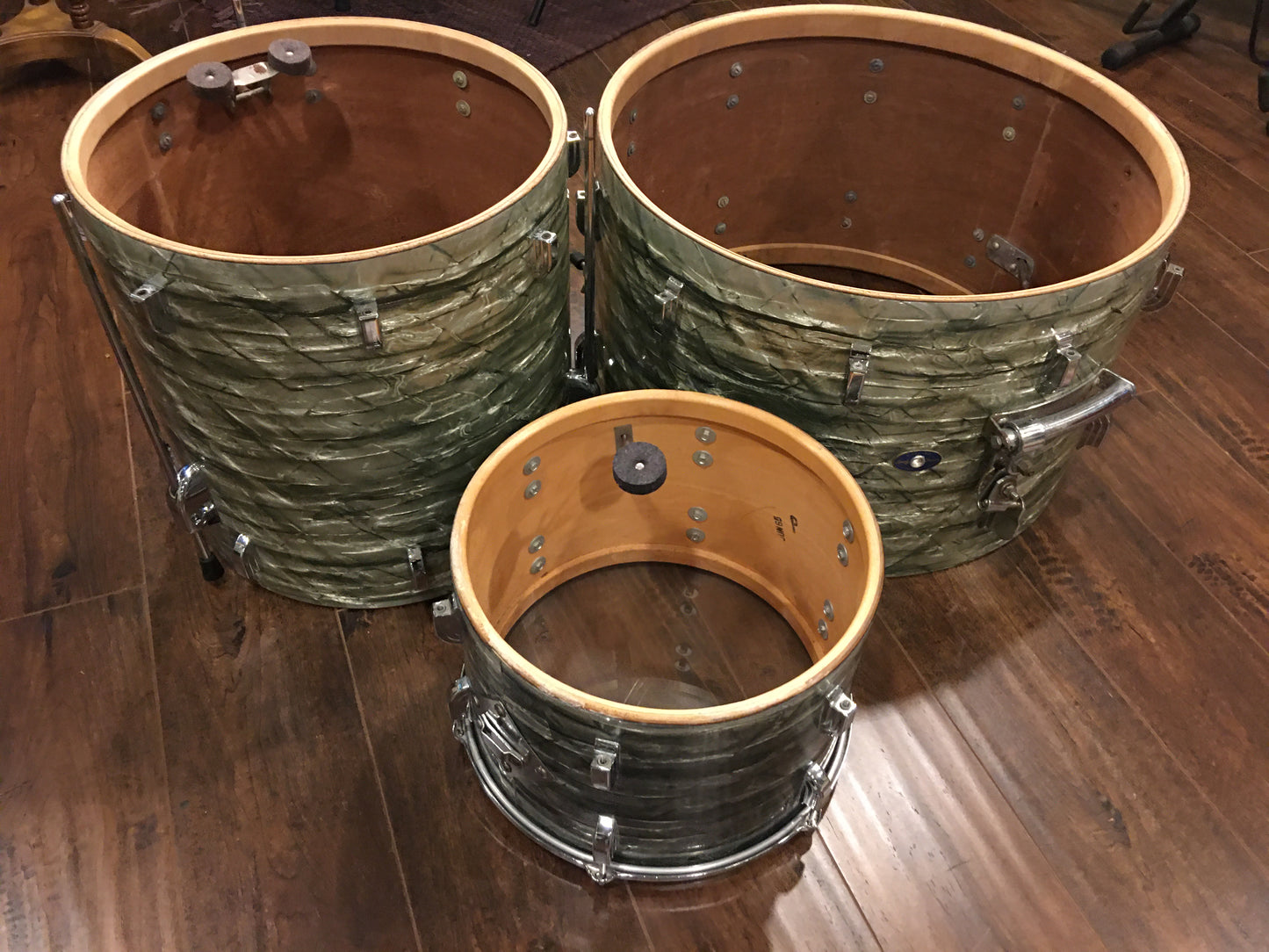1960s Leedy Shelly Manne 22/13/16 Light (Sky) Blue Pearl Drum Set