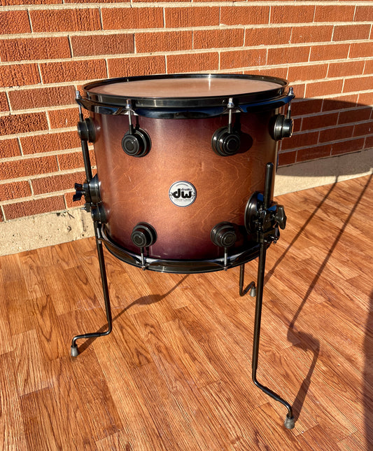 DW 11x14 Floor Tom Drum Collector's Series Single Tobacco Burst Drum Workshop
