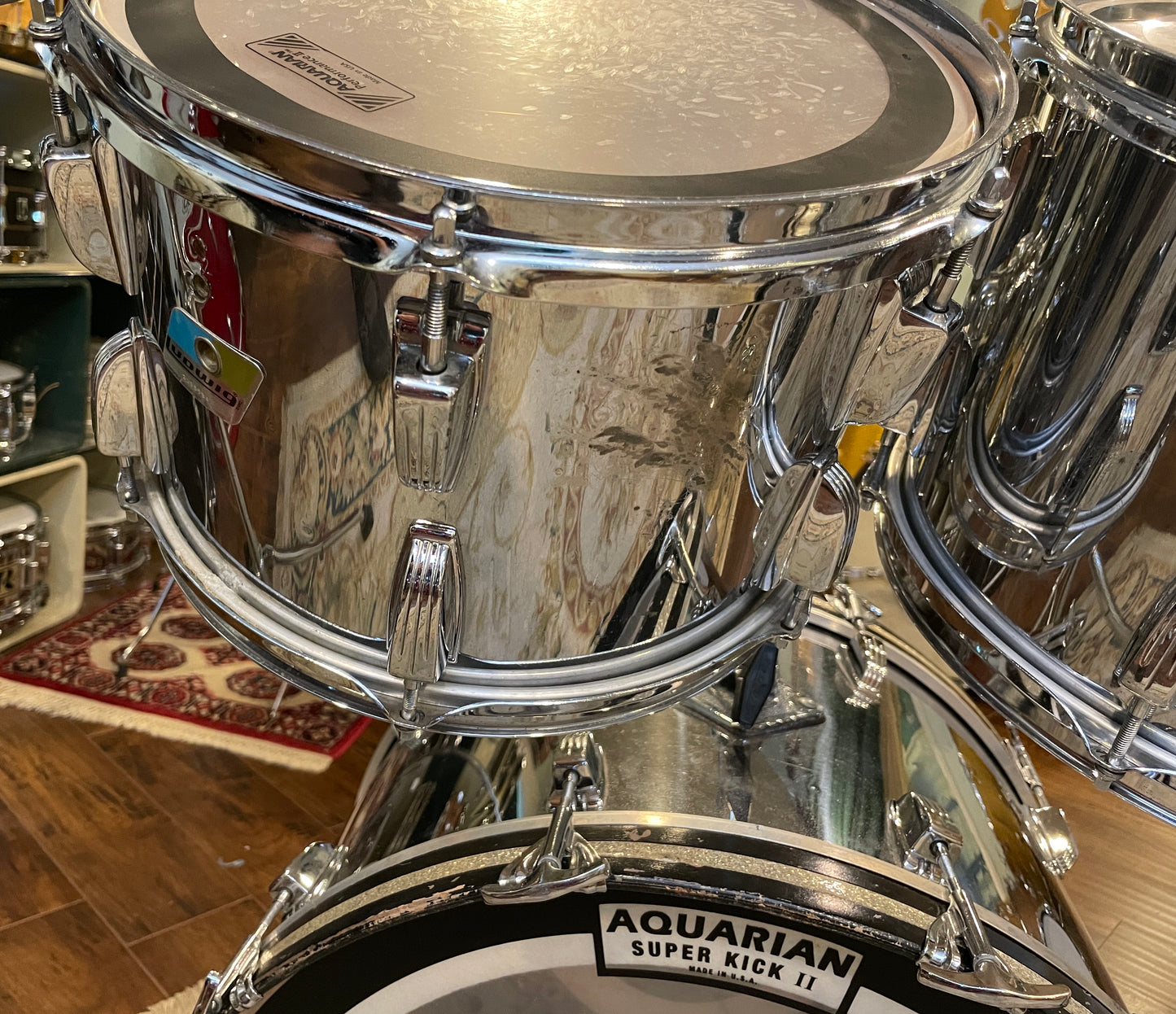 1979-80 Ludwig 9pc. Drum Set Chrome Over Wood *Video Demo*