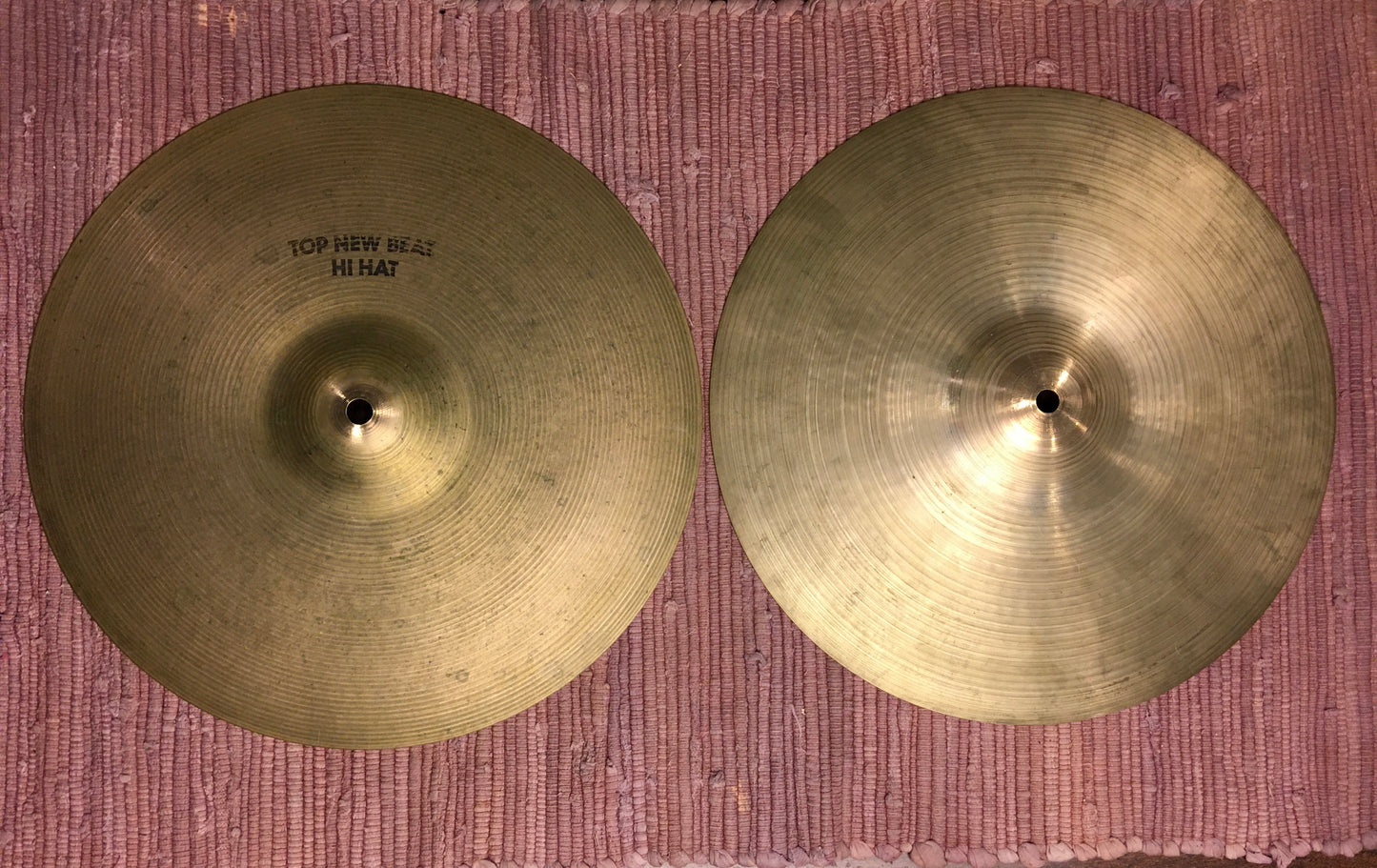 14" 1970s Zildjian A New Beat Hi Hat Cymbals 946/1392g #560