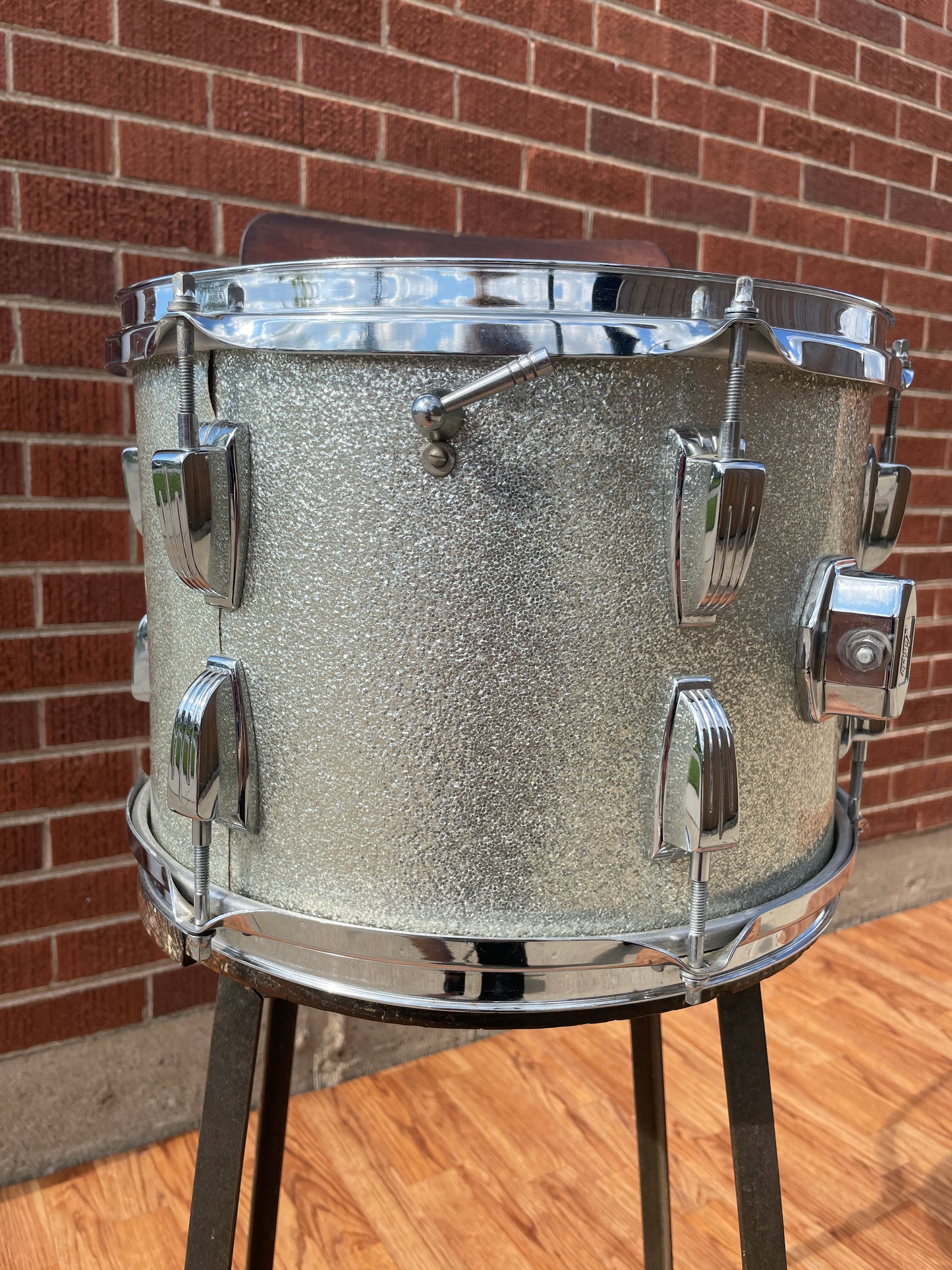 1966 Ludwig 9x13 Tom Drum Silver Sparkle