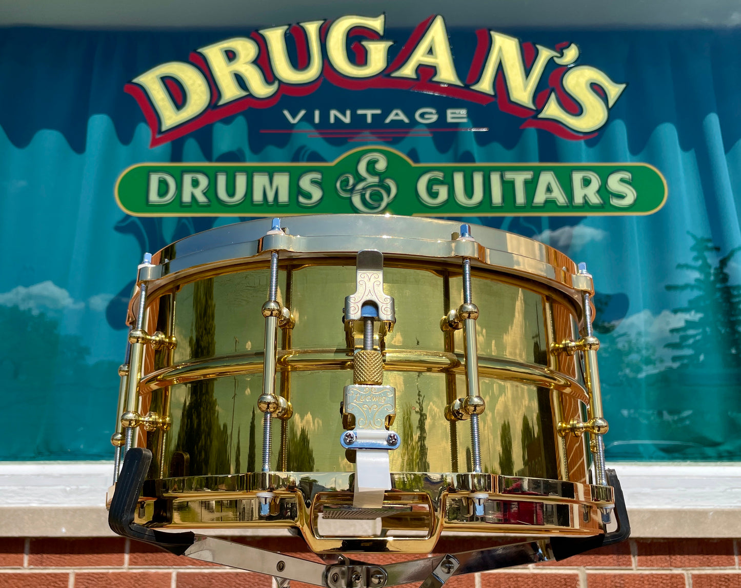 N.O.S. 2000 Ludwig 6.5x14 Limited Edition Brass Supraphonic Millennium Snare Drum #20 of 100