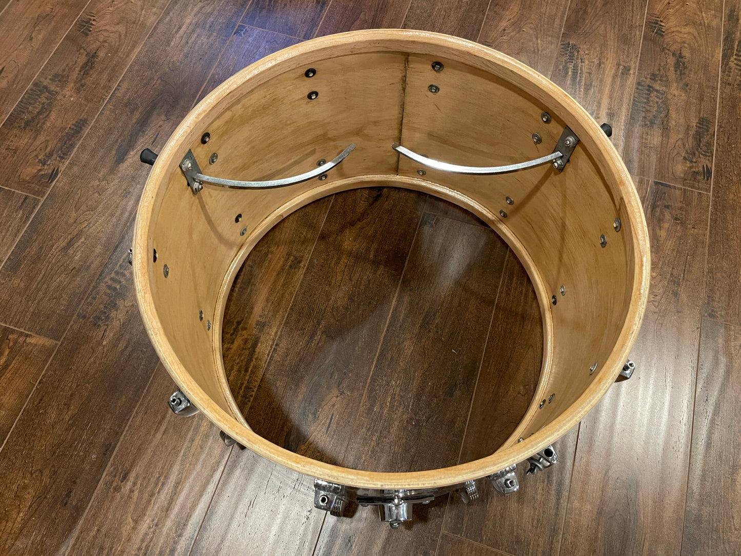 1970s Ludwig 14x22 Bass Drum Psychedelic Red