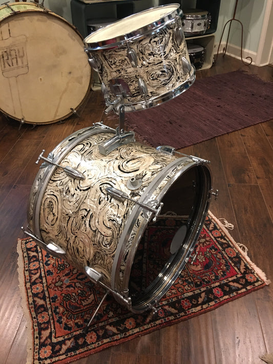 1960s Pearl MIJ 14x20 Bass Drum & 8x12 Rack Tom Fantasia Pearl
