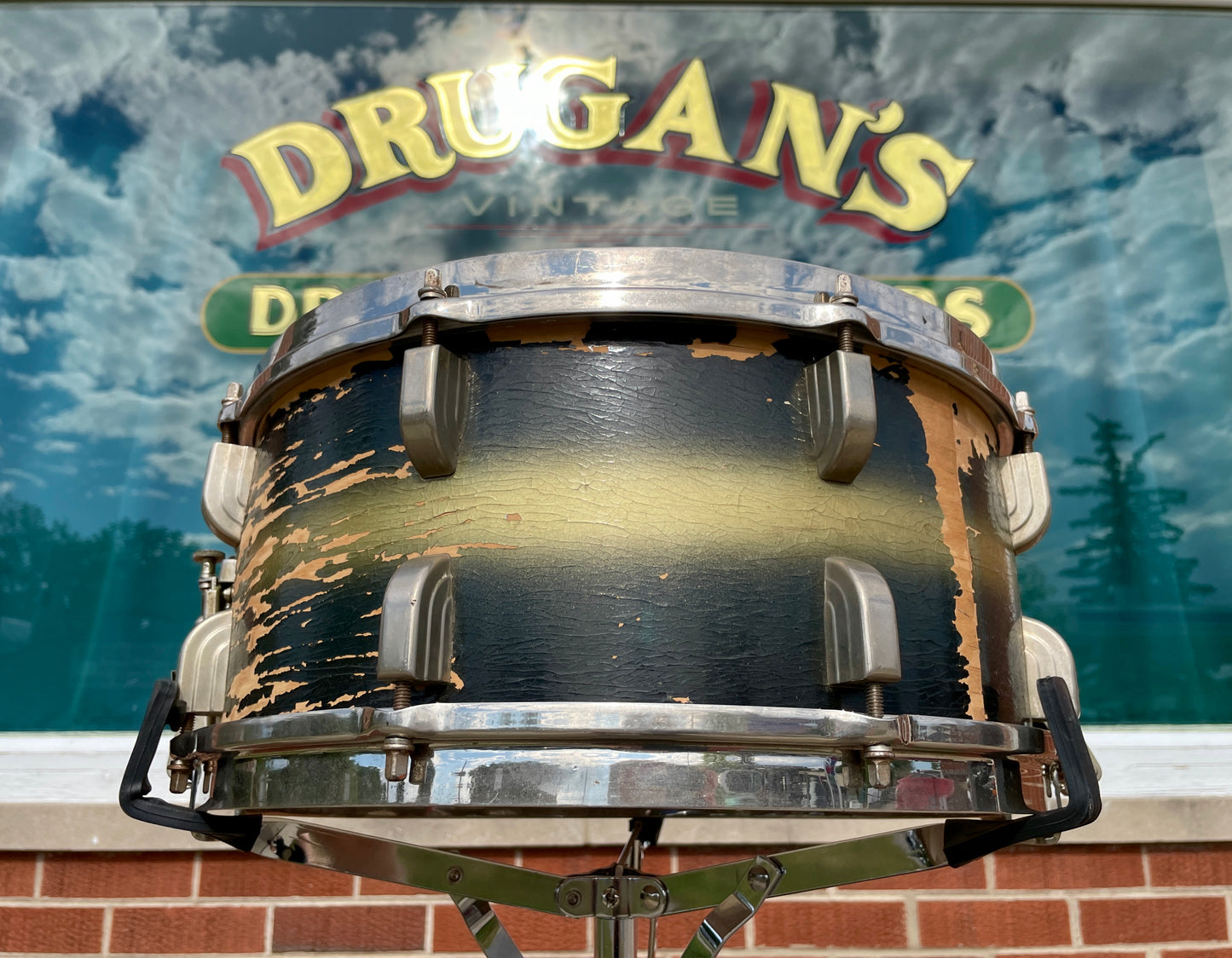 1948 Leedy 6.5x14 Broadway Standard Snare Drum Blue / Silver Duco