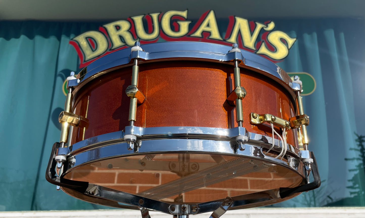 Noble & Cooley 5x14 Solid Maple Shell Snare Drum Amber