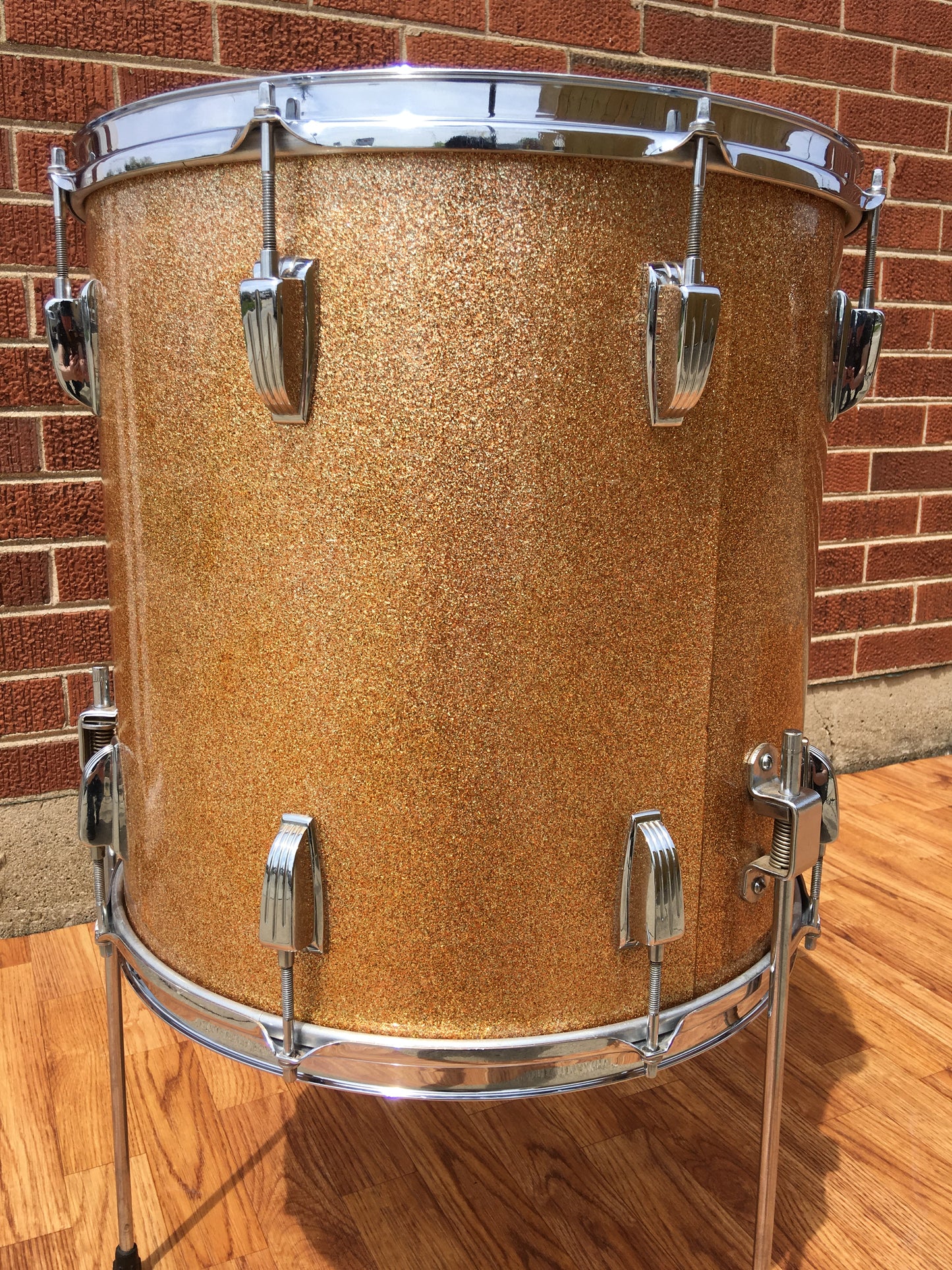 1948-52 Ludwig WFL 16x16 Super Classic Floor Tom Drum Champagne Sparkle