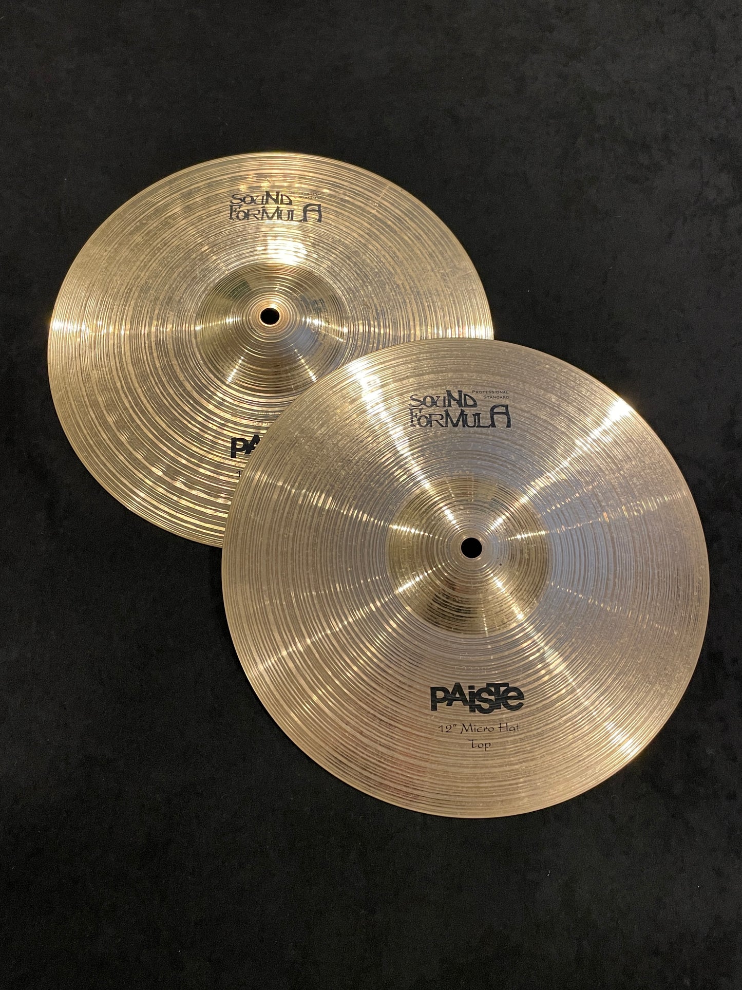 12" Paiste Sound Formula Micro Hats Hi-Hat Cymbal Pair 674g/910g - Rare!!!