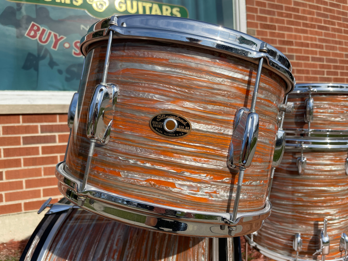 1960s Slingerland Modern Jazz Outfit No. 9N Drum Set Oyster Pink Pearl 20/12/14/5.5x14