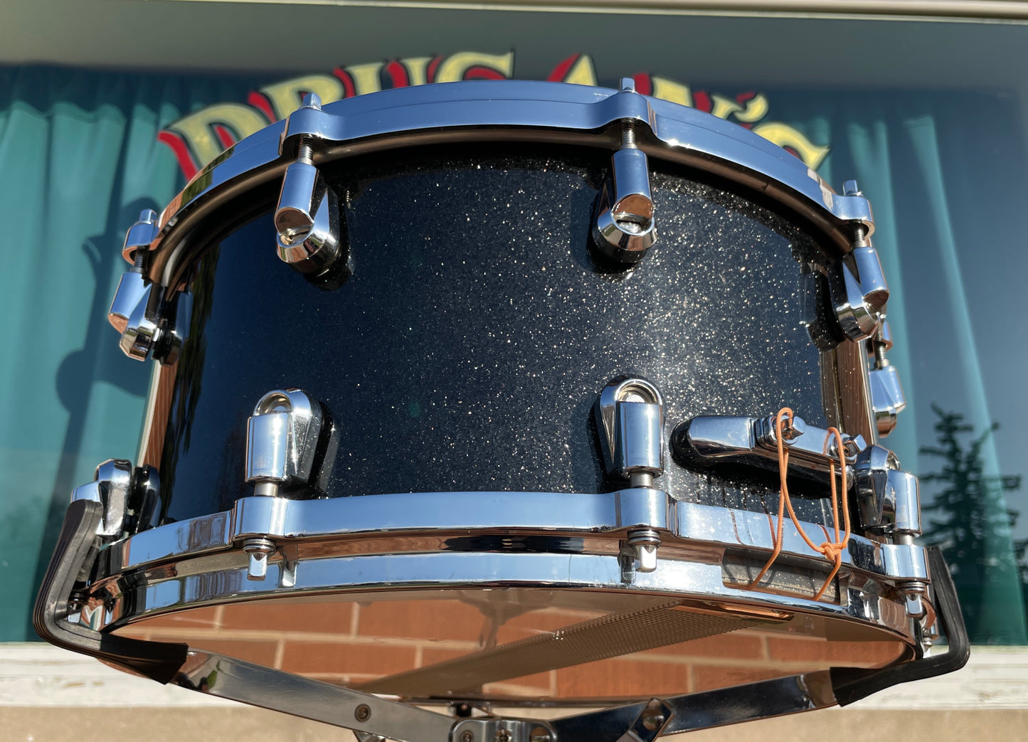 Yamaha 7x14 Maple Custom Absolute Snare Drum Black Sparkle MIJ