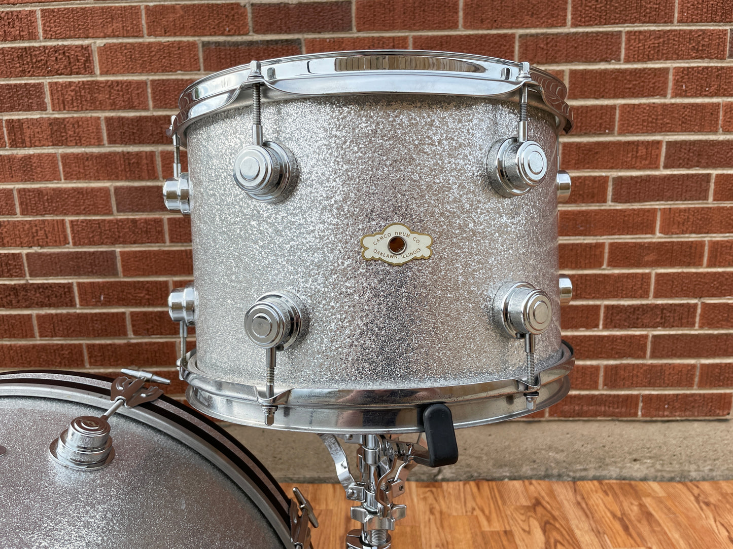 1960s Camco Oaklawn 22/13/16 Silver Sparkle Drum Set