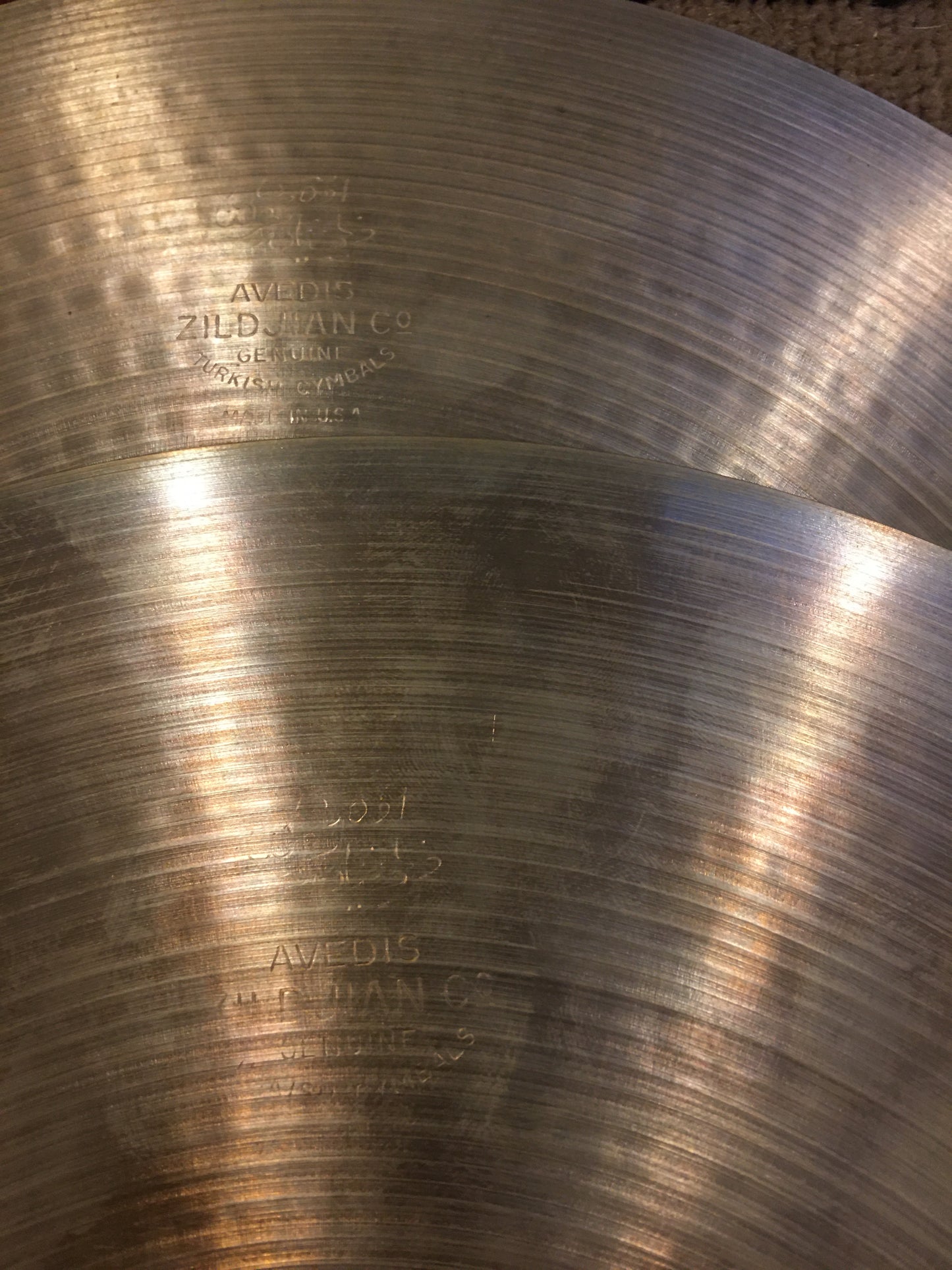 14" Zildjian A 1960s Hi-Hat Cymbal Pair 826g/866g #660