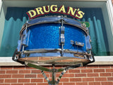 1966 Ludwig 5x14 Jazz Festival Snare Drum Blue Sparkle