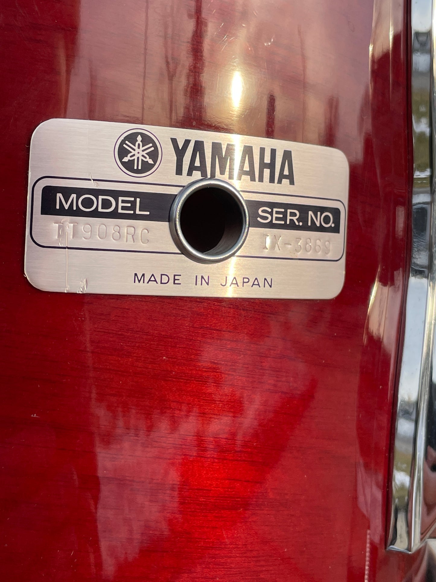 Vintage 1982 Yamaha TT-908RC 8x8 Recording Custom Tom Drum Cherry Wood