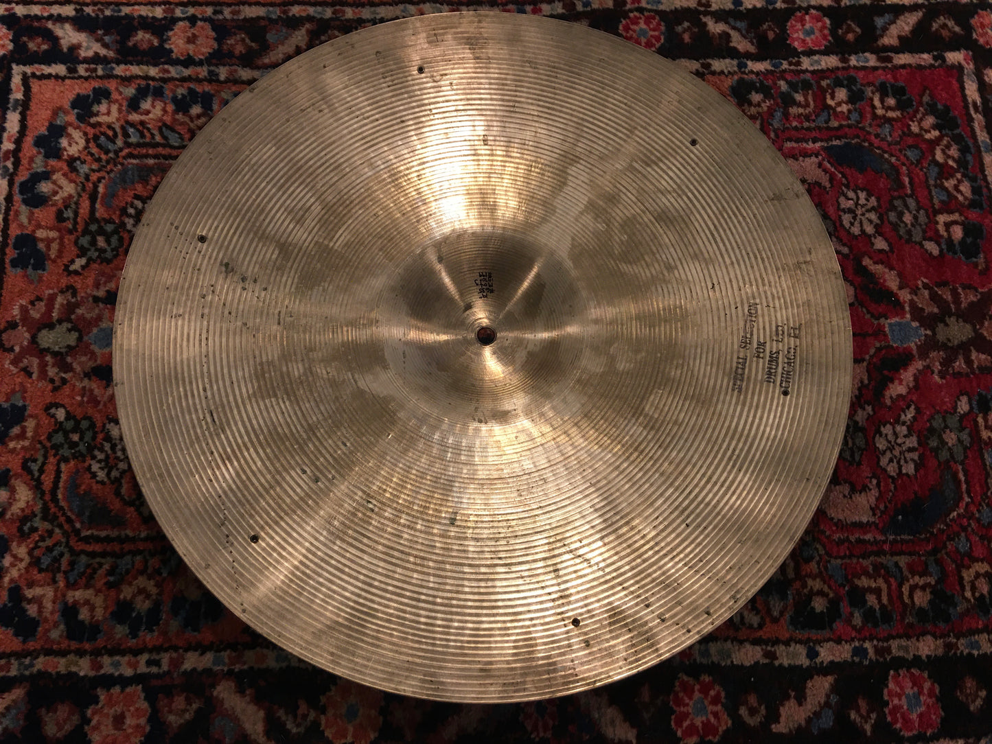 19" Zildjian A 1970s Crash / Ride Cymbal w/ Rivets 1904g #635