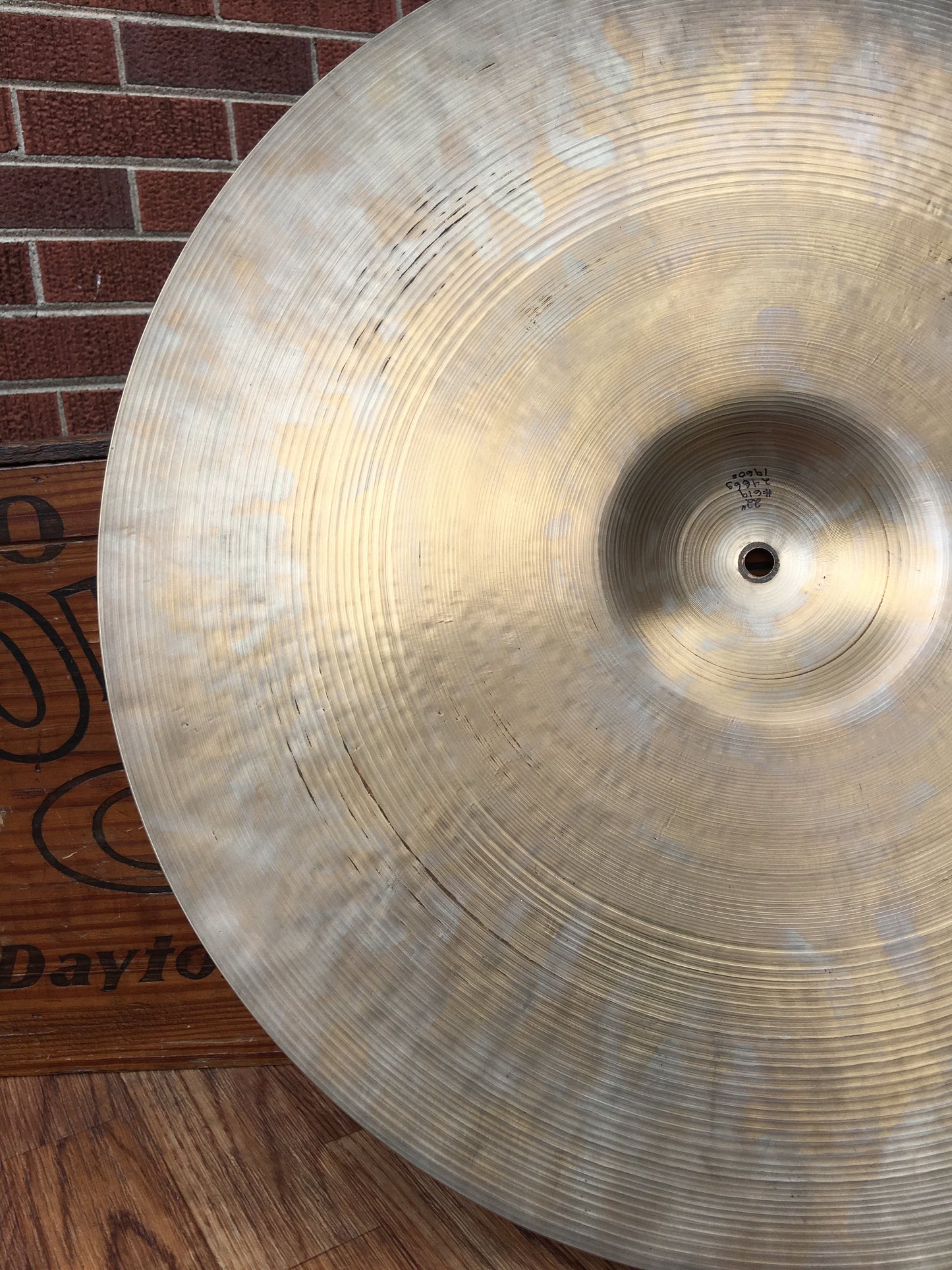 22" 1960s Zildjian A Ride Cymbal 2466g #619