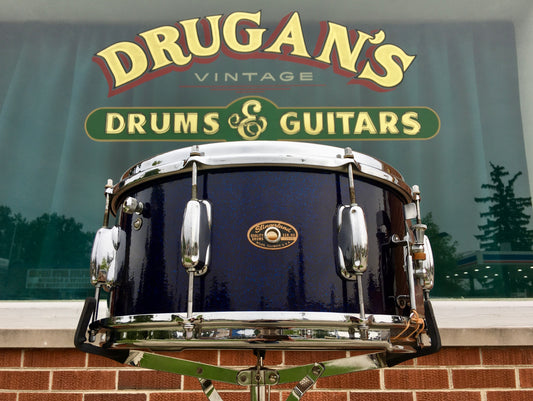 1965 Slingerland Holywood Ace Snare Drum 6.5X14 Blue Sparkle