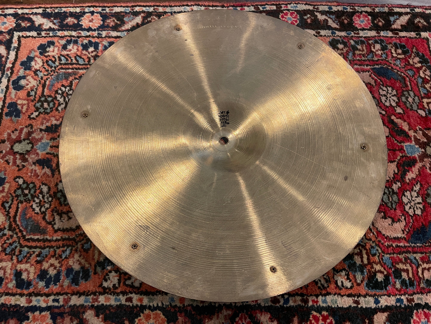 18" Zildjian A 1960s Crash Ride Cymbal w/ Factory Rivets 1680g #837