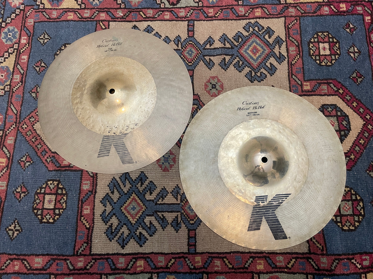 14-1/4" Zildjian K Custom Hybrid Hi-Hat Cymbal Pair 1114g/1340g