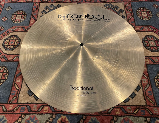 20" Istanbul Agop Traditional Thin Crash Cymbal 1630g