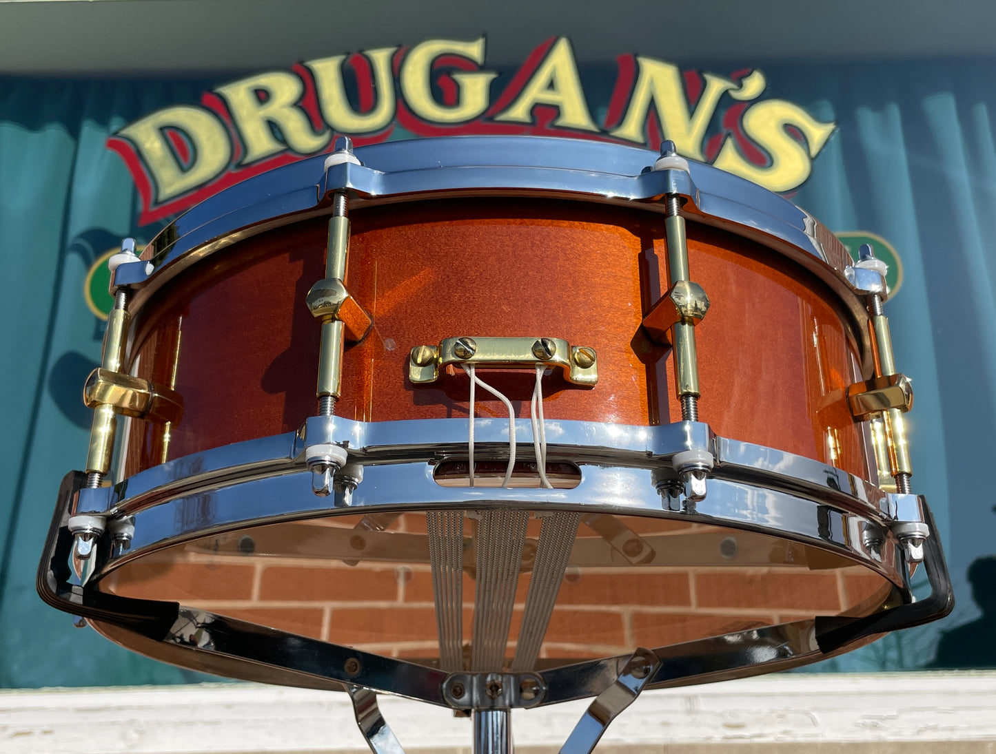 Noble & Cooley 5x14 Solid Maple Shell Snare Drum Amber