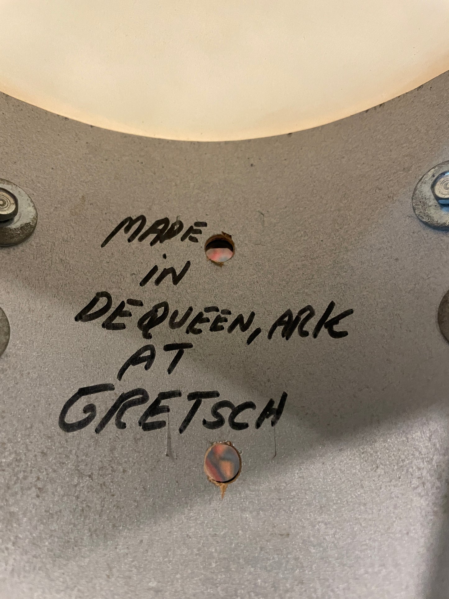 1980s Gretsch 5.5x8 Concert Tom Drum Natural Square Badge No. 4448