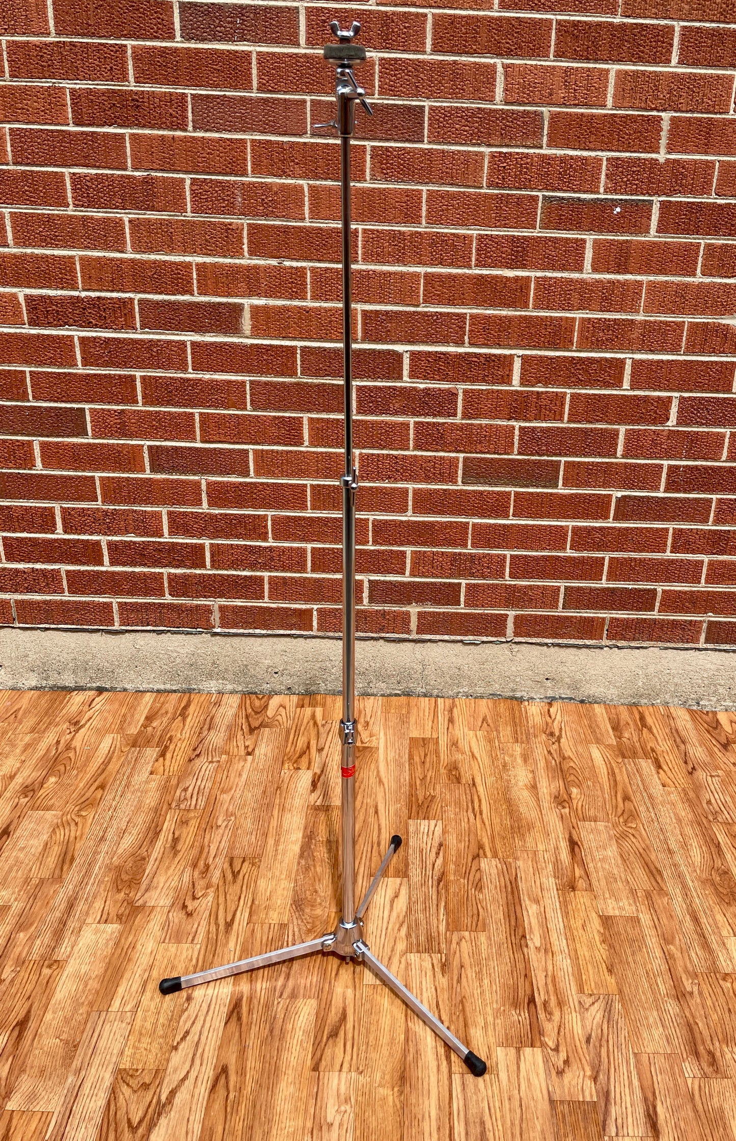 1970s Slingerland 33F Flush Base Straight Cymbal Stand Red Label Flat Base