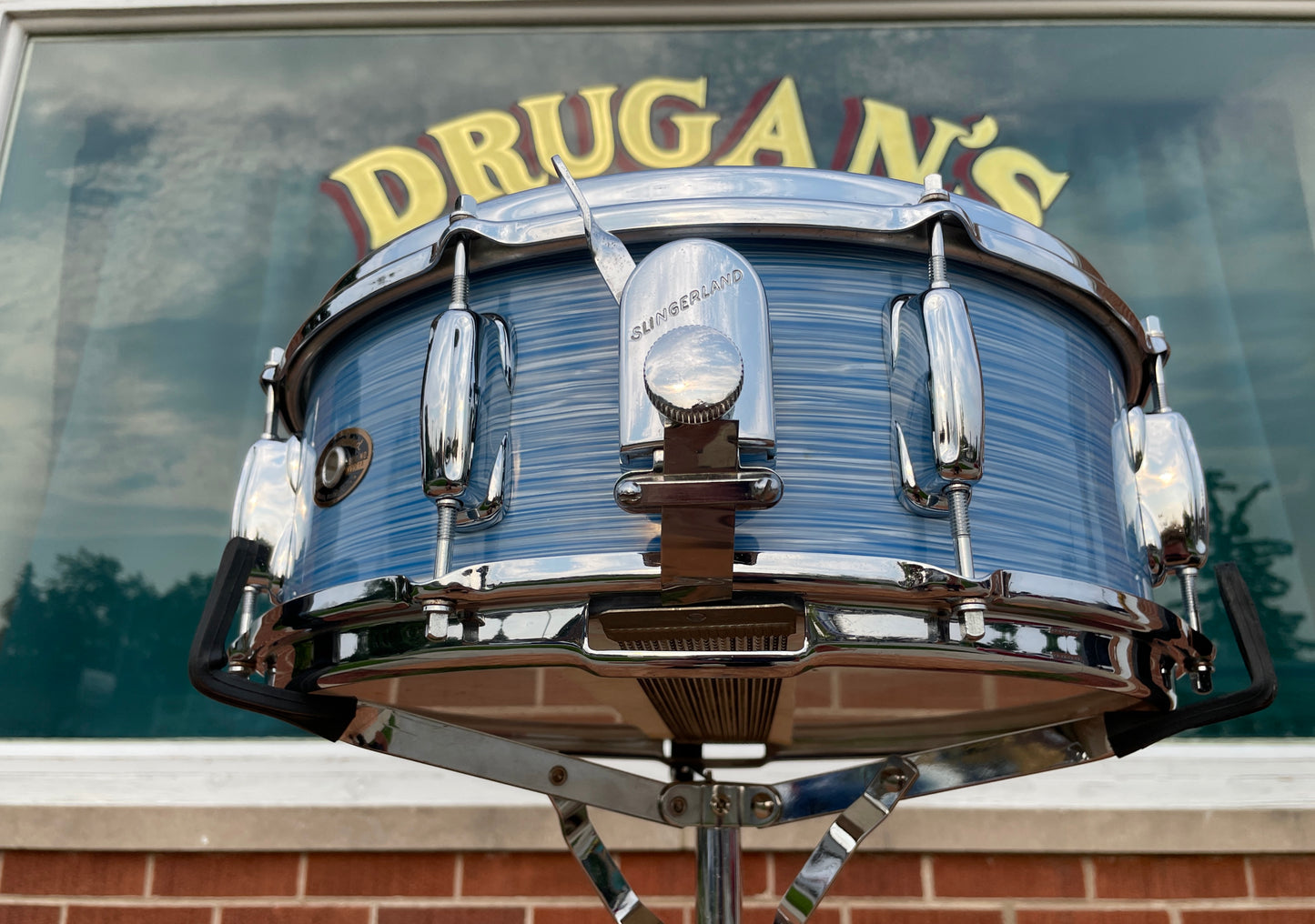 1960s Slingerland Gene Krupa De Luxe Outfit No. 1N Drum Set w/ Artist Snare Blue Ripple Pearl