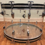 1970s Ludwig 14x24 Clear Vistalite Bass Drum, Great Condition!