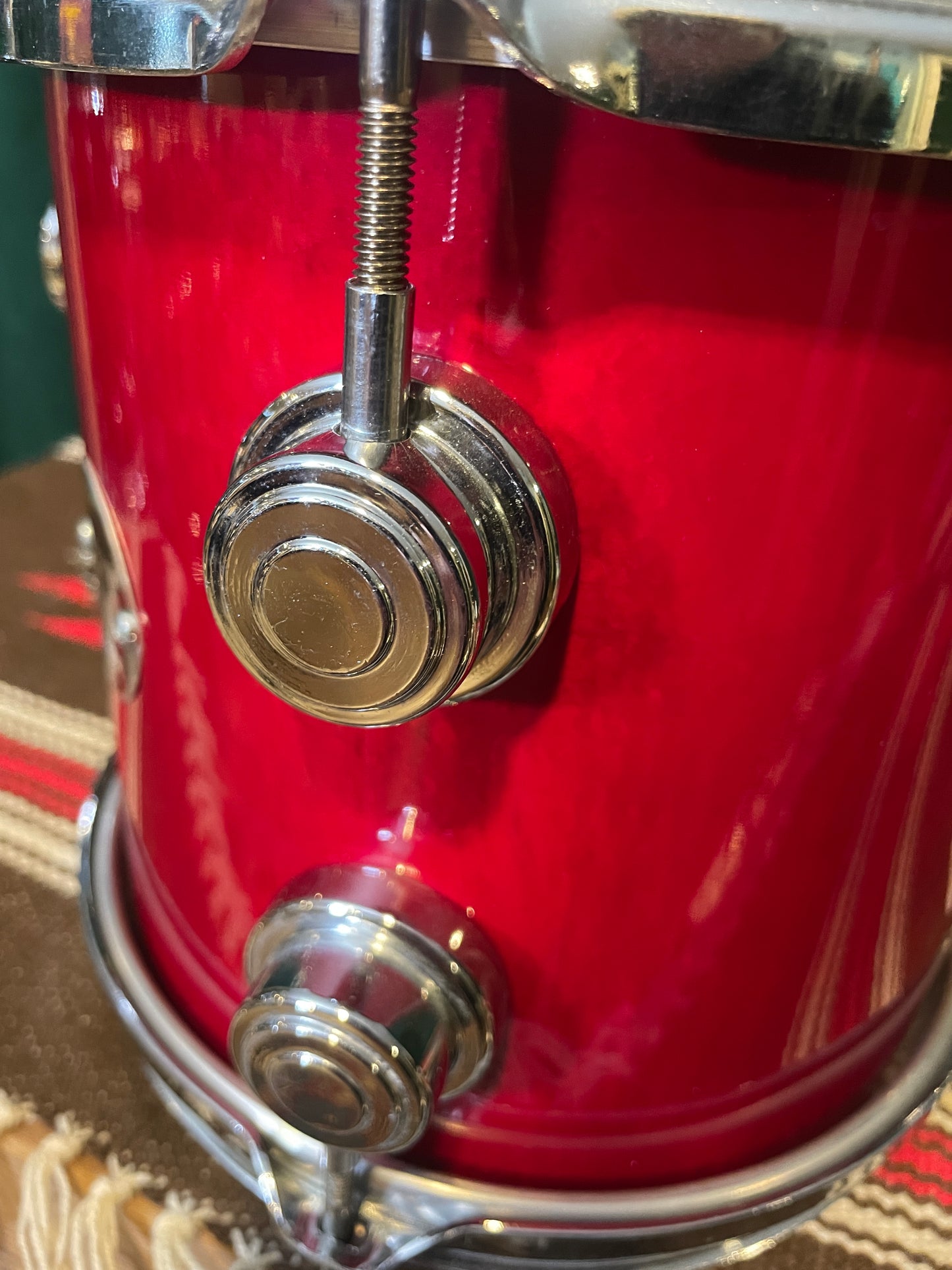 Drum Workshop 8x8 Tom Single Transparent Red DW Pre-Collector's Series