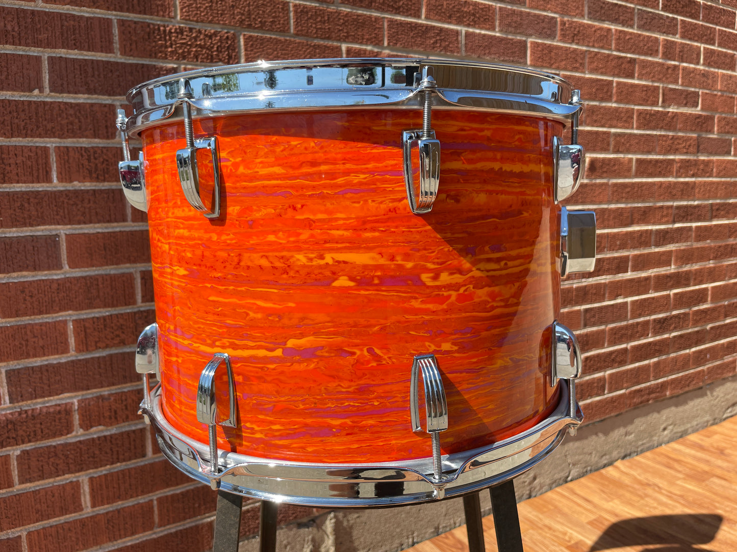 1968 Ludwig 10x14 Tom Drum Mod Orange