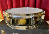 N.O.S. 1990s Ludwig 3x13 Limited Edition 12 Point Floral Engraved Black Beauty Snare Drum w/ Case