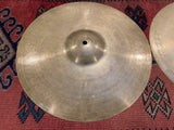 13" Zildjian A 1940s-50s Trans Stamp Hi-Hat Cymbal Pair 438/470g #739