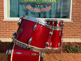 1960s Gretsch Progressive Jazz Drum Set Red Sparkle