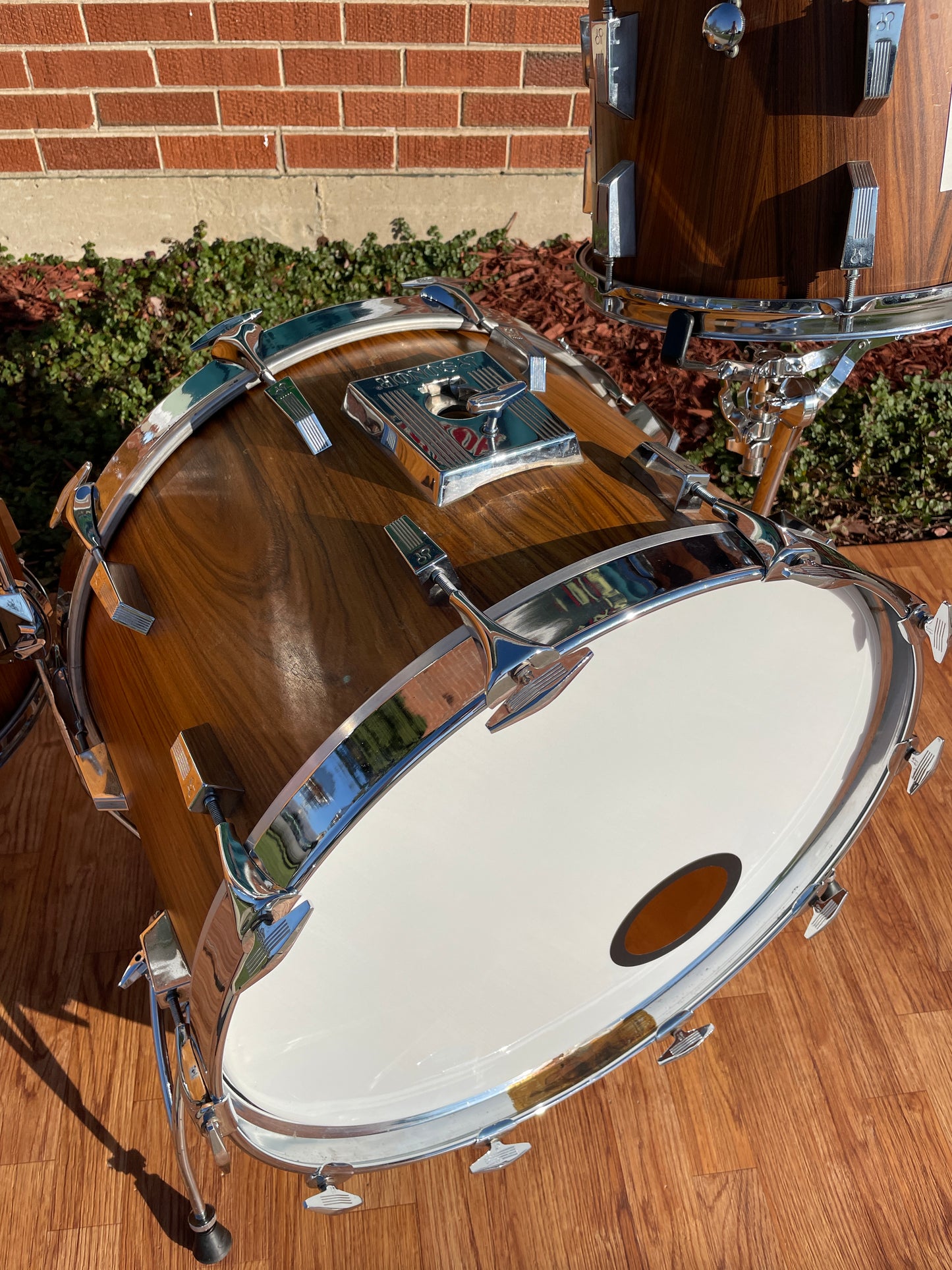 1980s Sonor Phonic Drum Set Rosewood 22/13/16