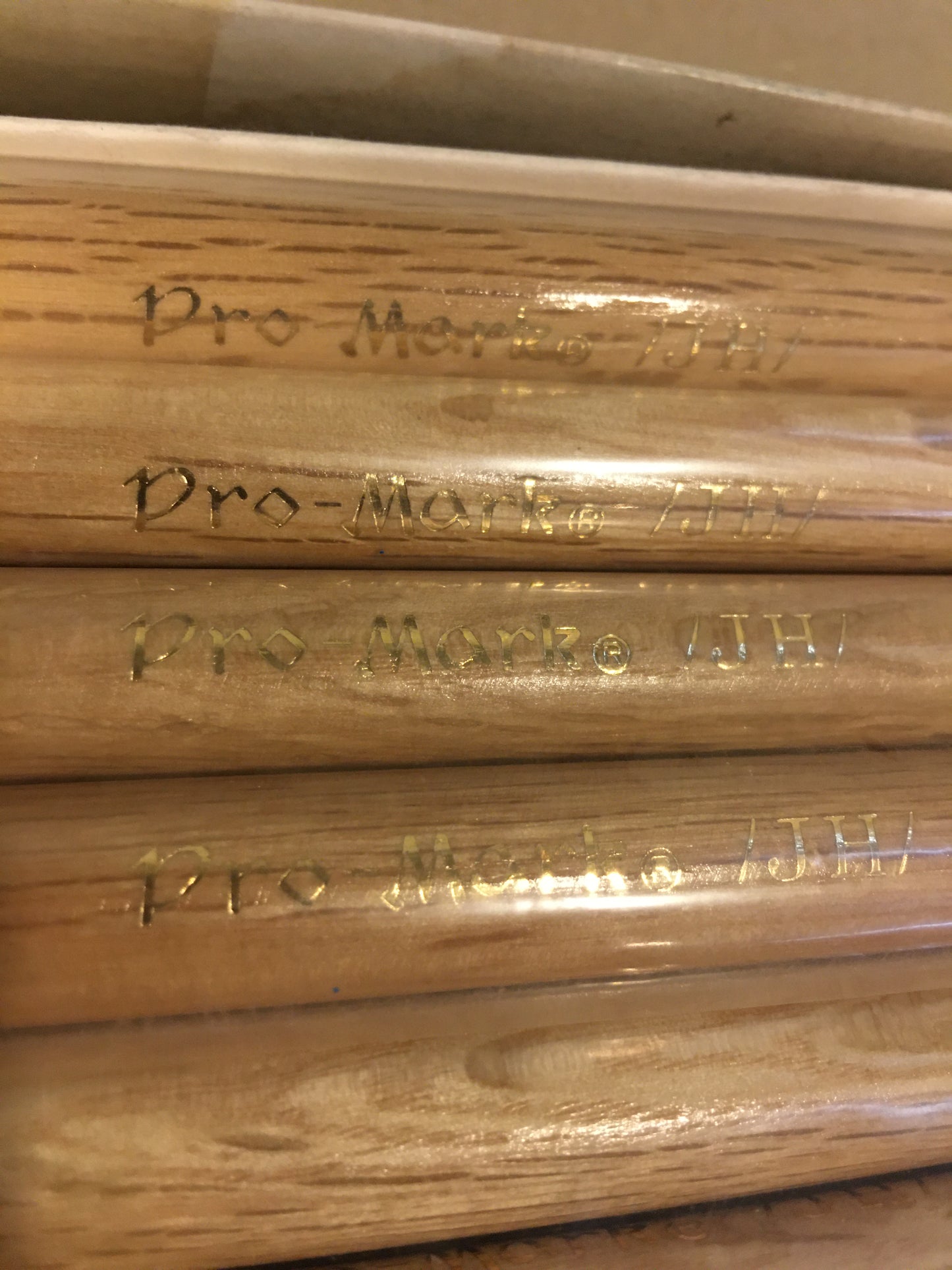 1960s NOS Pro-Mark Model JH Drumsticks Wood Tip 6 Pairs w/ Box Made In Japan